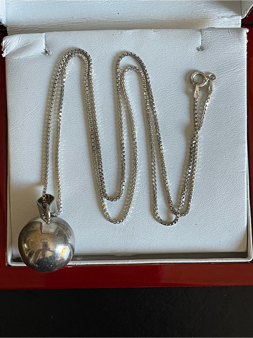 925 Sterling Silver Polished Ball Pendant Necklace and Earrings Set - Picture 6 of 11